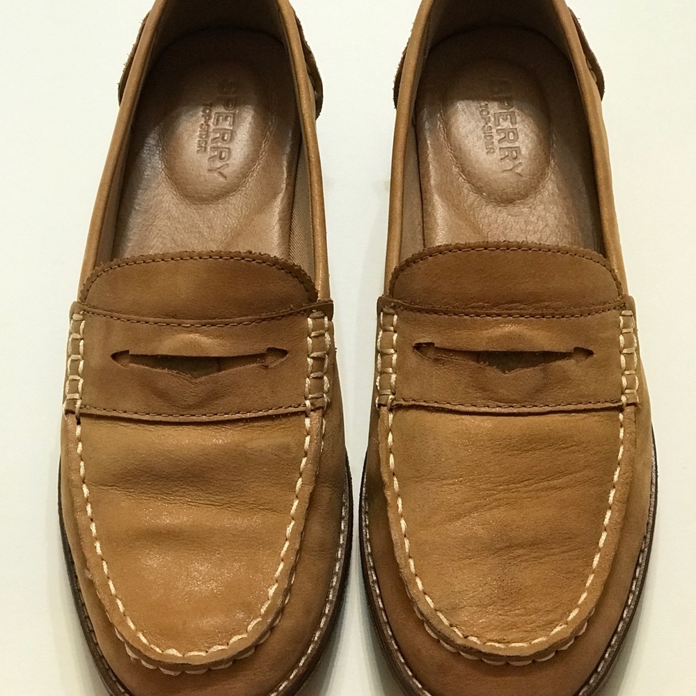 Sperry Women’s Top-Sider Tan Penny Loafers Size 8M
